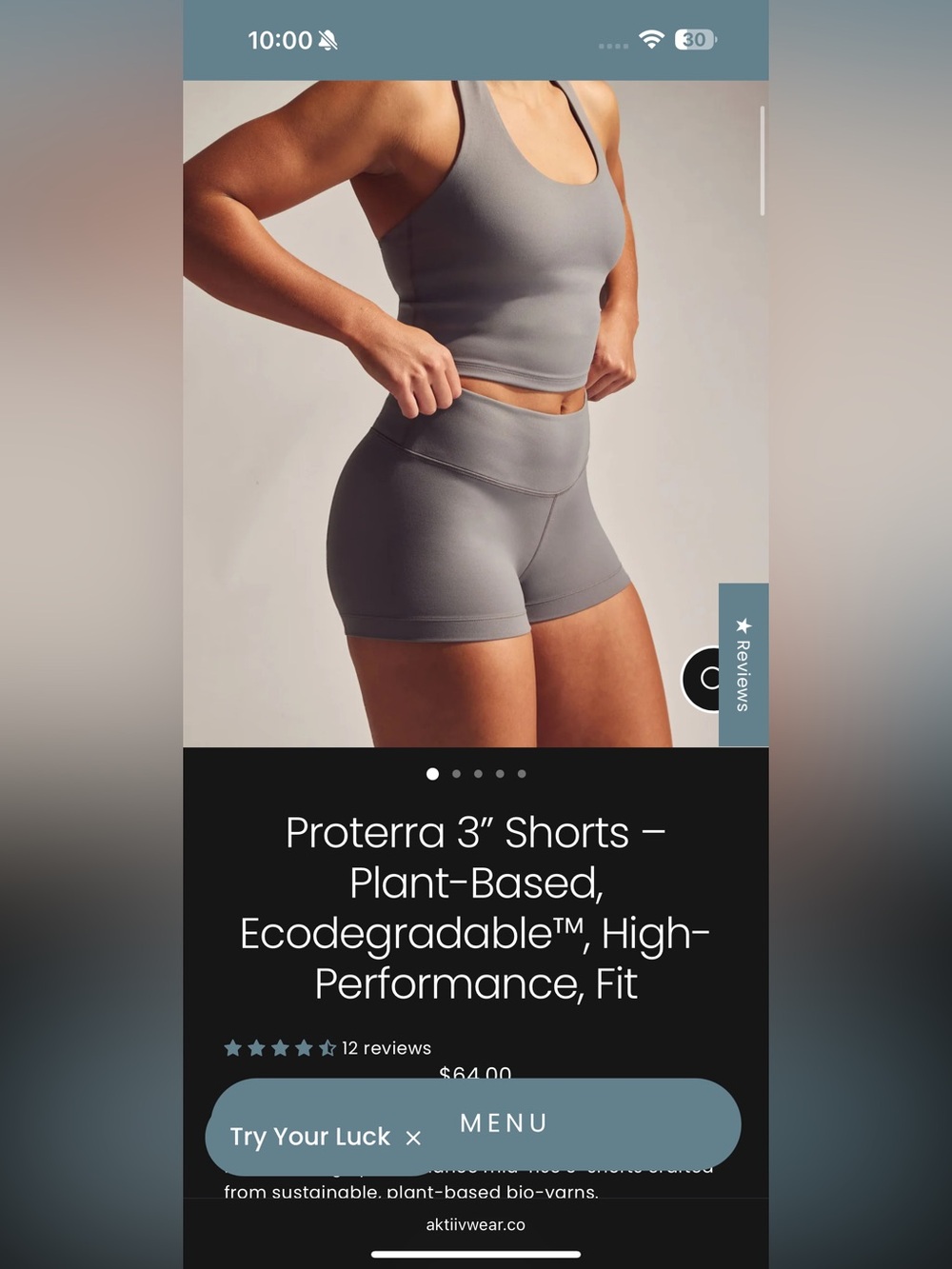 Aktiiv Proterra 3" Shorts - Plant-Based, Ecodegradable Thunder Grey 10